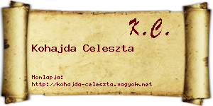 Kohajda Celeszta névjegykártya